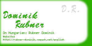dominik rubner business card